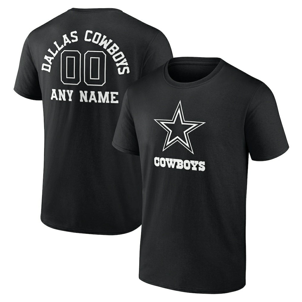 NFL Dallas Cowboys Personalized Name & Number Monochrome T-Shirt