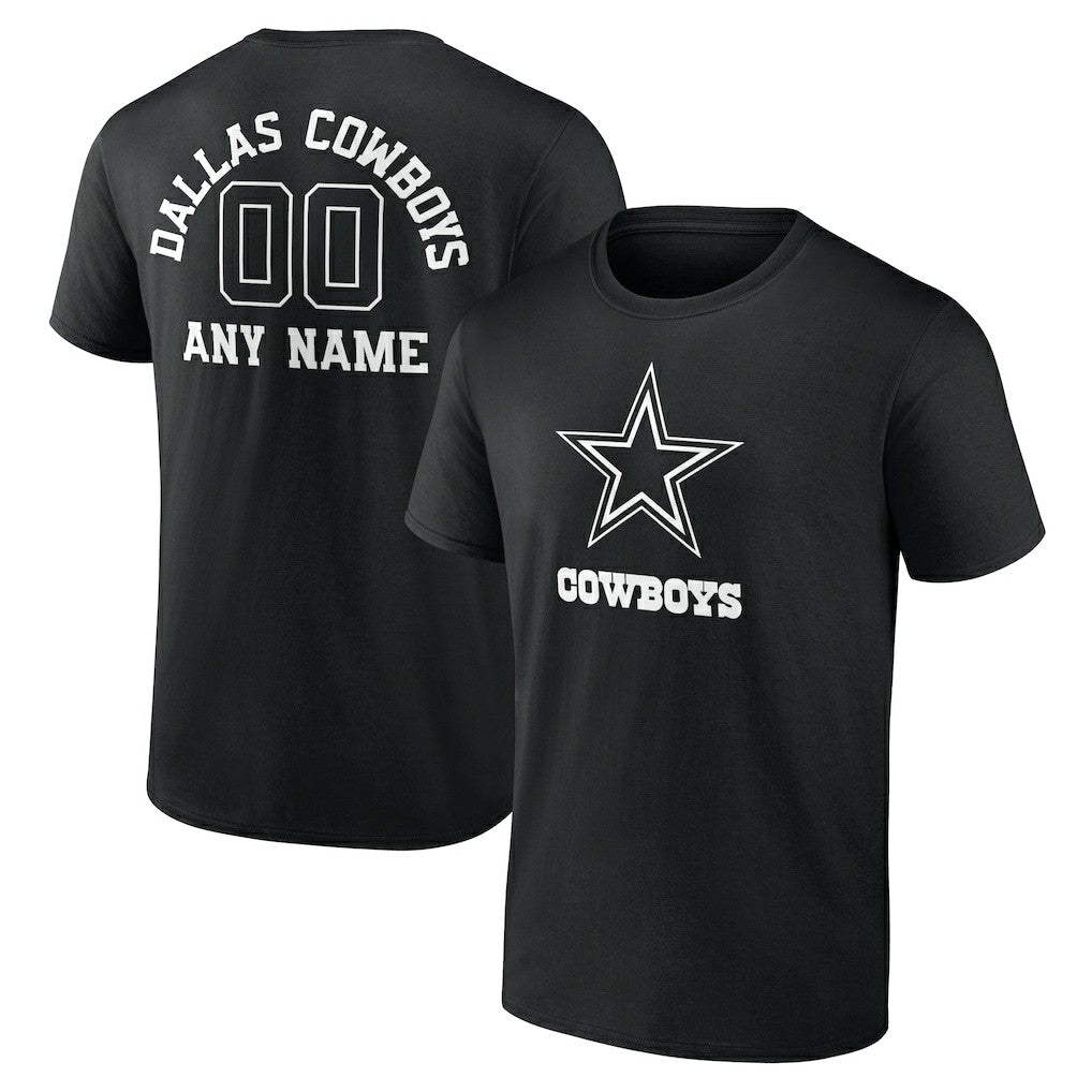 NFL Dallas Cowboys Personalized Name & Number Monochrome T-Shirt