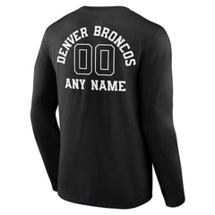 NFL Denver Broncos Personalized Name & Number Monochrome Long Sleeve T-Shirt