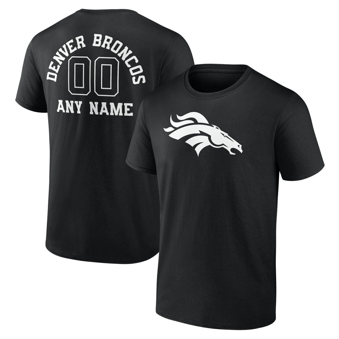 NFL Denver Broncos Personalized Name & Number Monochrome T-Shirt