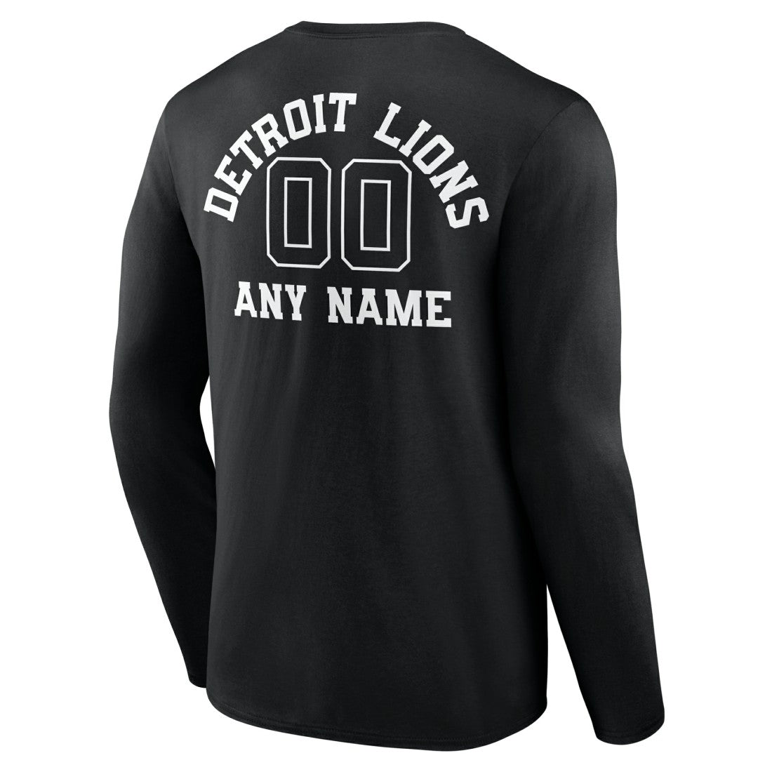 NFL Detroit Lions Personalized Name & Number Monochrome Long Sleeve T-Shirt