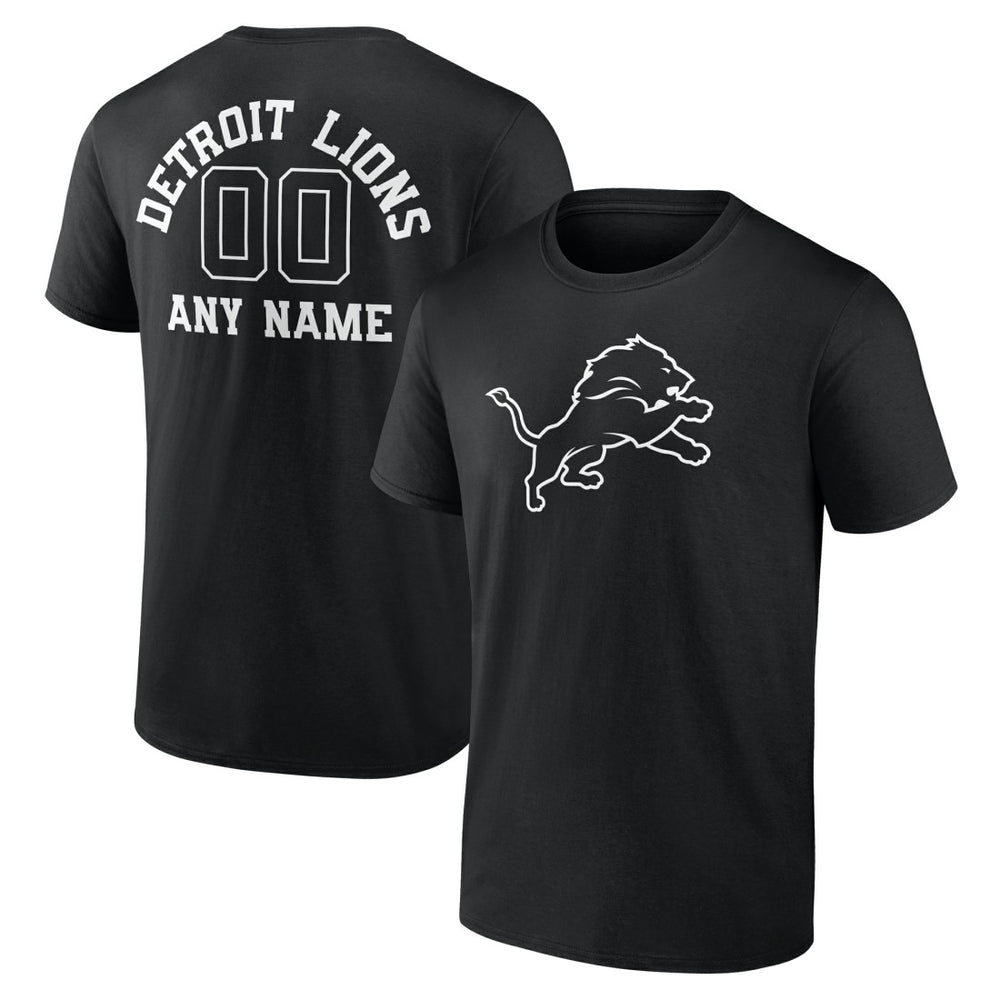 NFL Detroit Lions Personalized Name & Number Monochrome T-Shirt