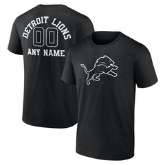 NFL Detroit Lions Personalized Name & Number Monochrome T-Shirt