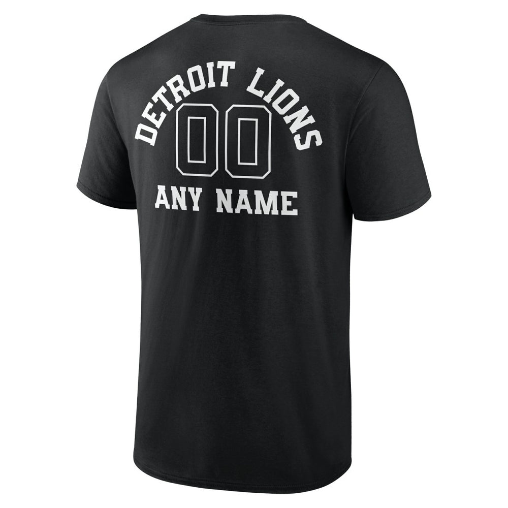 NFL Detroit Lions Personalized Name & Number Monochrome T-Shirt