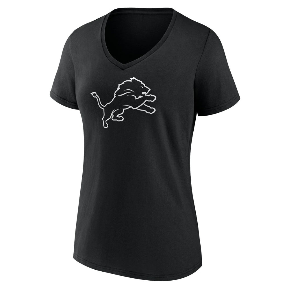 NFL Detroit Lions Women's Personalized Name & Number Monochrome V-Neck T-Shirt