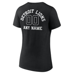 NFL Detroit Lions Women's Personalized Name & Number Monochrome V-Neck T-Shirt