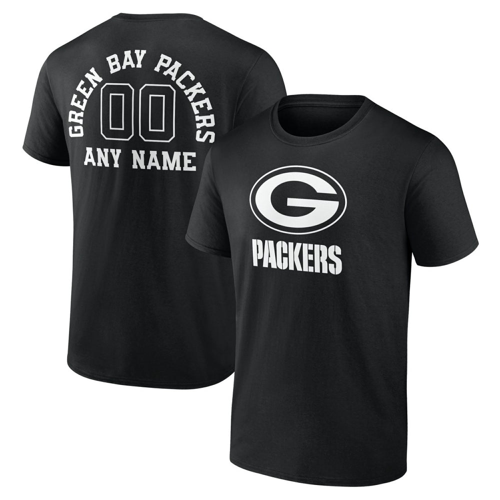 NFL Green Bay Packers Personalized Name & Number Monochrome T-Shirt