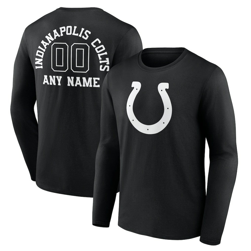 NFL Indianapolis Colts Personalized Name & Number Monochrome Long Sleeve T-Shirt