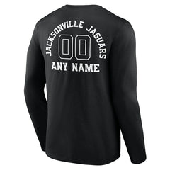 NFL Jacksonville Jaguars Personalized Name & Number Monochrome Long Sleeve T-Shirt