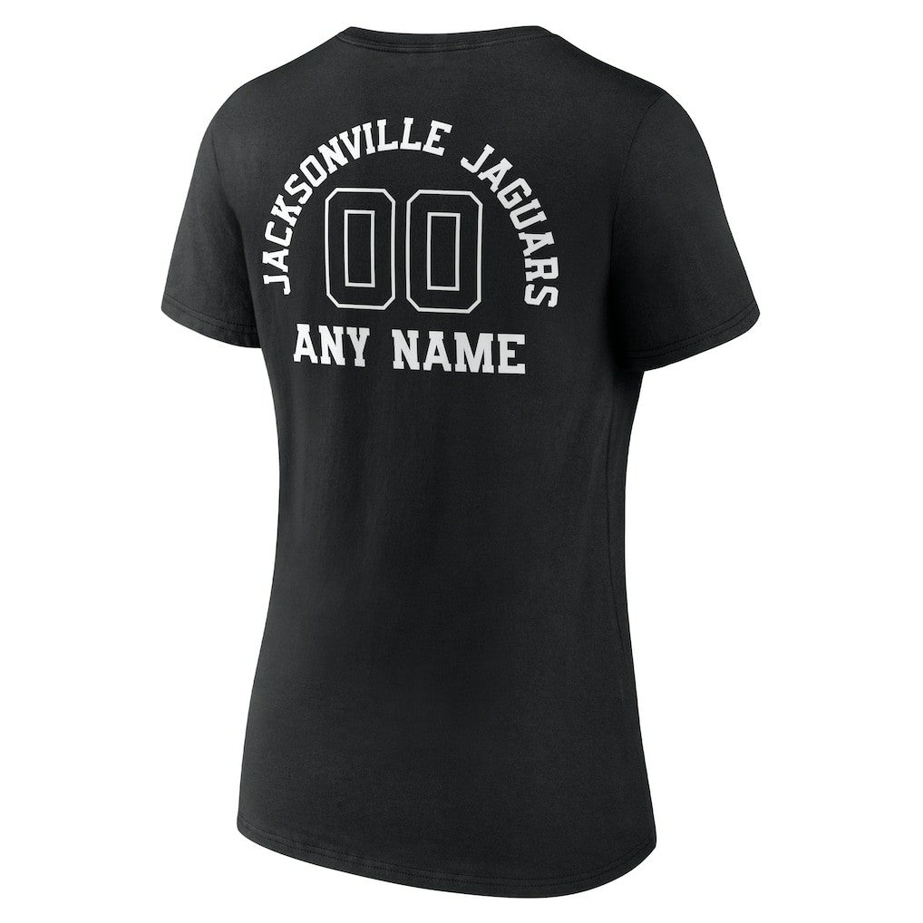 NFL Jacksonville Jaguars Women's Personalized Name & Number Monochrome V-Neck T-Shirt