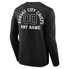NFL Kansas City Chiefs Personalized Name & Number Monochrome Long Sleeve T-Shirt