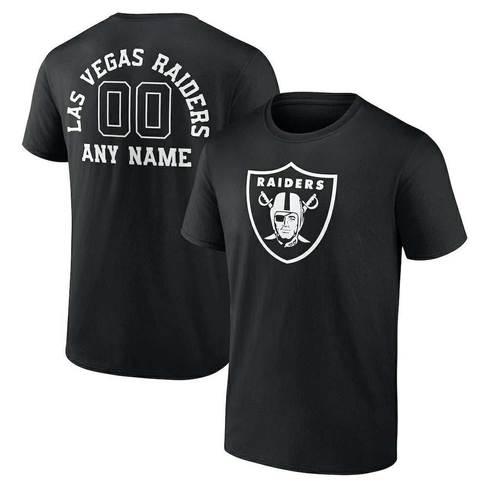 NFL Las Vegas Raiders Personalized Name & Number Monochrome T-Shirt
