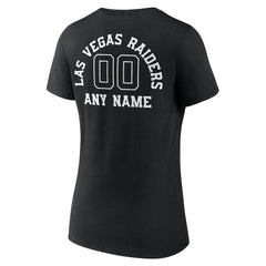 NFL Las Vegas Raiders Women's Personalized Name & Number Monochrome V-Neck T-Shirt