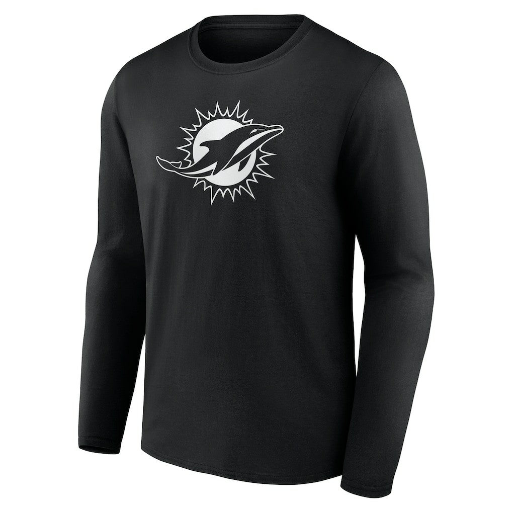 NFL Miami Dolphins Personalized Name & Number Monochrome Long Sleeve T-Shirt