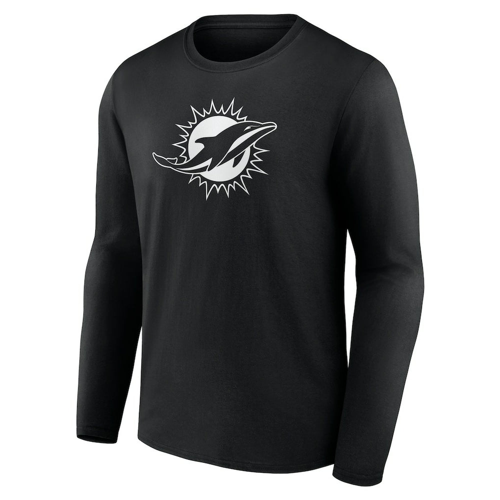 NFL Miami Dolphins Personalized Name & Number Monochrome Long Sleeve T-Shirt