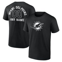 NFL Miami Dolphins Personalized Name & Number Monochrome T-Shirt