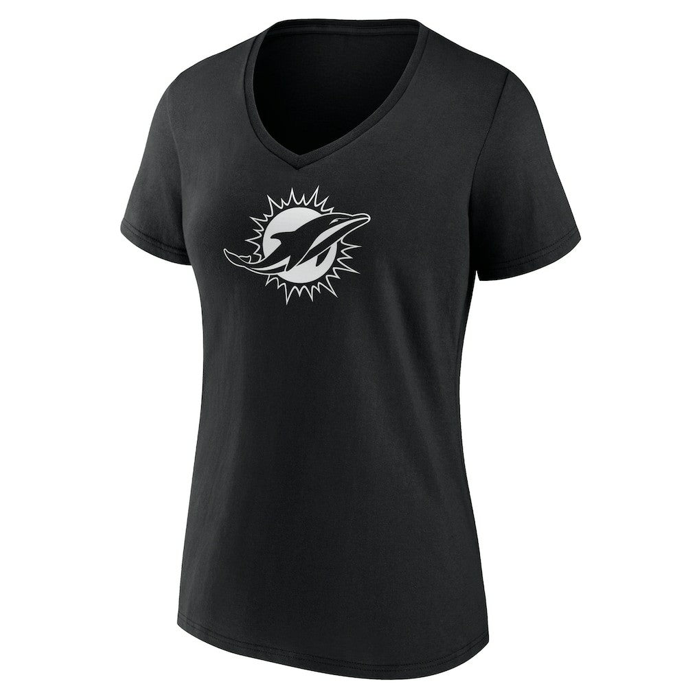 NFL Miami Dolphins Women's Personalized Name & Number Monochrome V-Neck T-Shirt