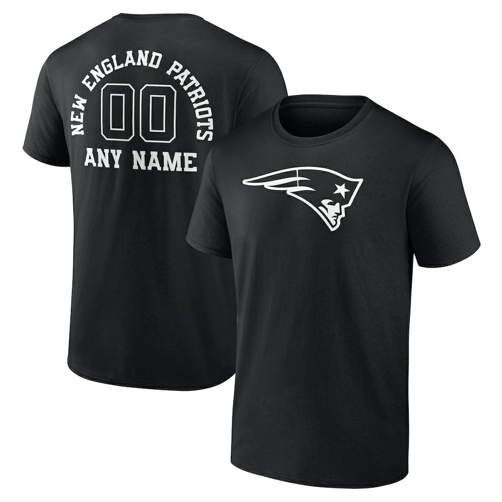 NFL New England Patriots Personalized Name & Number Monochrome T-Shirt