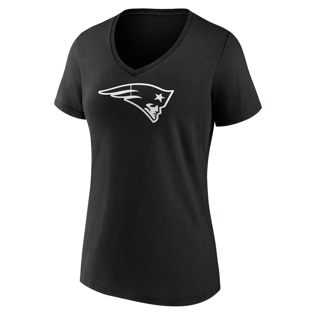 NFL New England Patriots Women's Personalized Name & Number Monochrome V-Neck T-Shirt