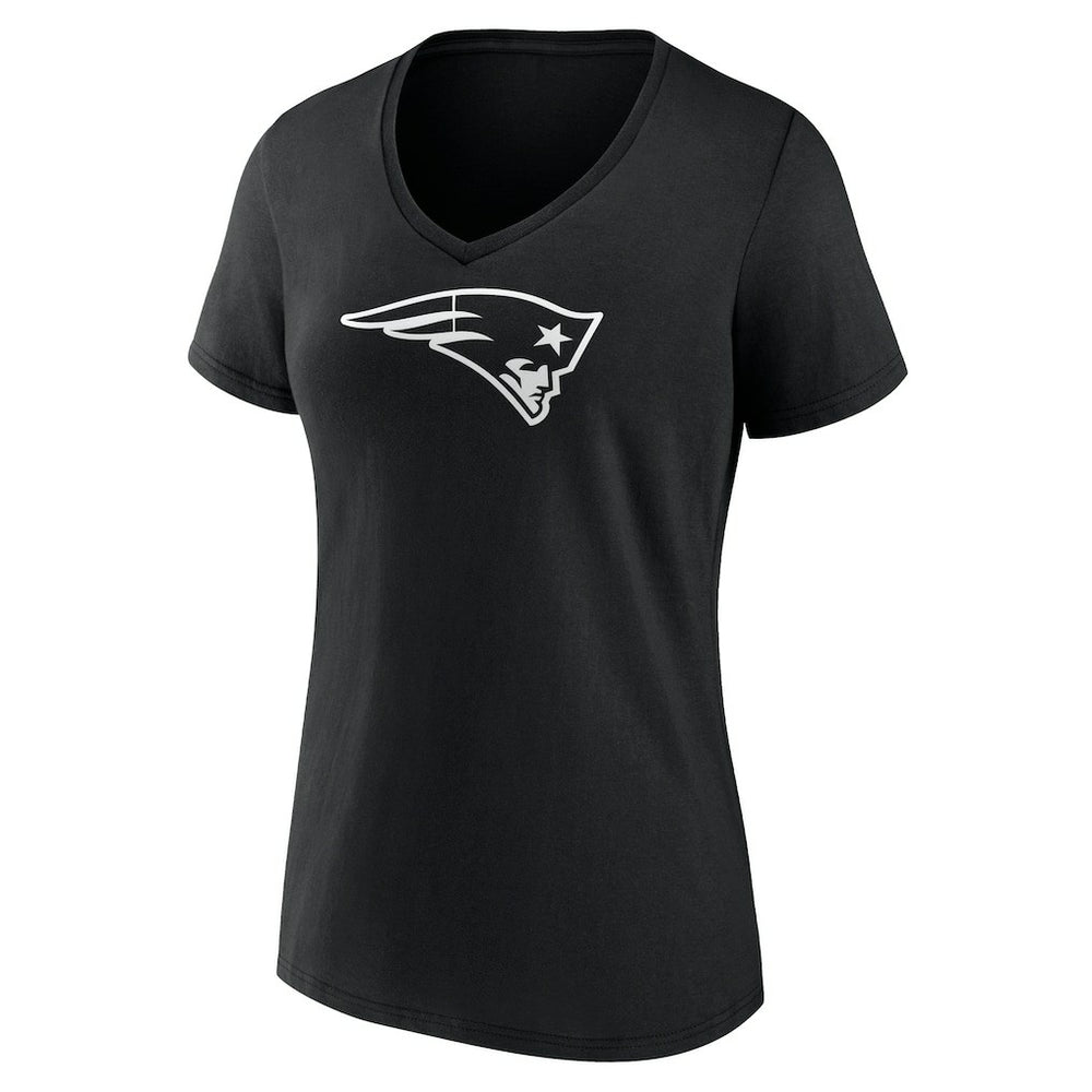 NFL New England Patriots Women's Personalized Name & Number Monochrome V-Neck T-Shirt