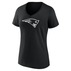 NFL New England Patriots Women's Personalized Name & Number Monochrome V-Neck T-Shirt
