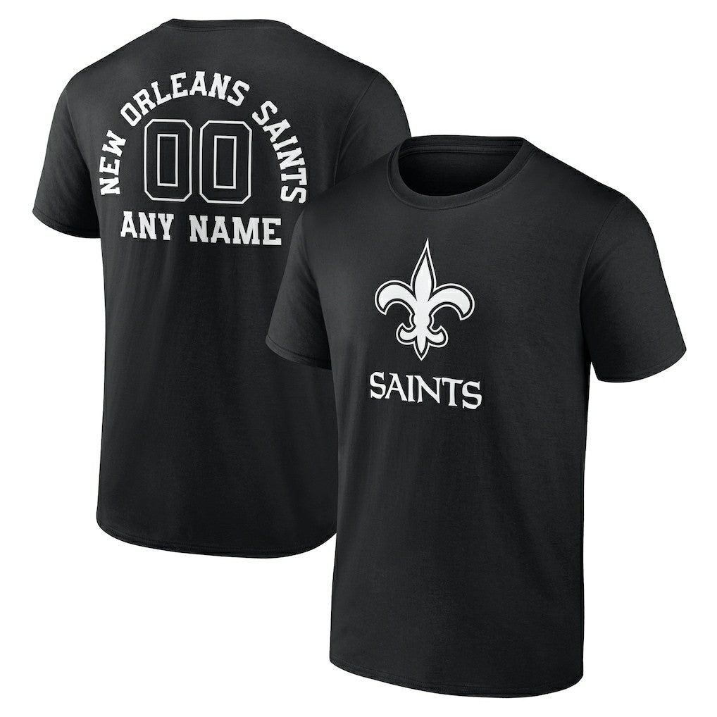 NFL New Orleans Saints Personalized Name & Number Monochrome T-Shirt