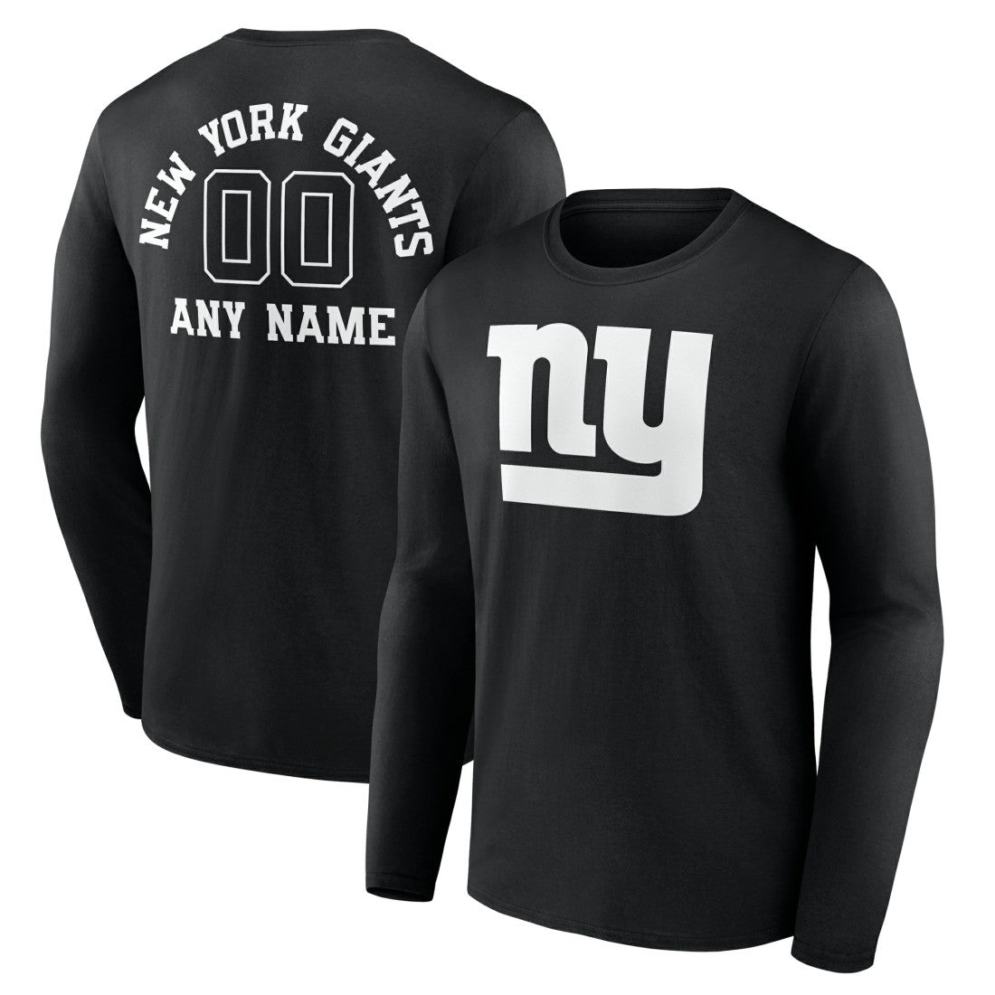 NFL New York Giants Personalized Name & Number Monochrome Long Sleeve T-Shirt