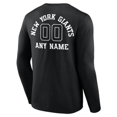 NFL New York Giants Personalized Name & Number Monochrome Long Sleeve T-Shirt