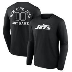 NFL New York Jets Personalized Name & Number Monochrome Long Sleeve T-Shirt
