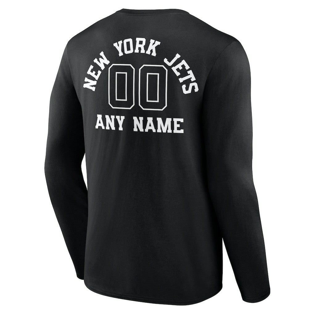 NFL New York Jets Personalized Name & Number Monochrome Long Sleeve T-Shirt
