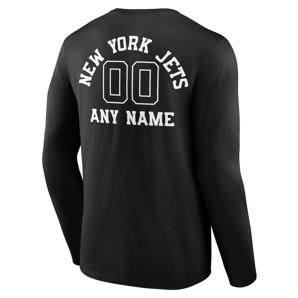 NFL New York Jets Personalized Name & Number Monochrome Long Sleeve T-Shirt