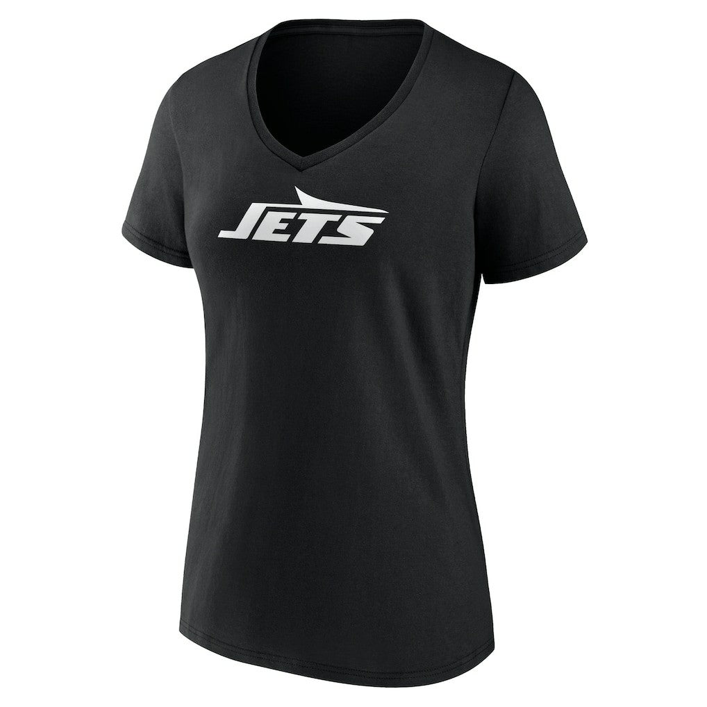 NFL New York Jets Women's Personalized Name & Number Monochrome V-Neck T-Shirt