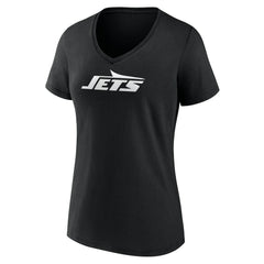 NFL New York Jets Women's Personalized Name & Number Monochrome V-Neck T-Shirt