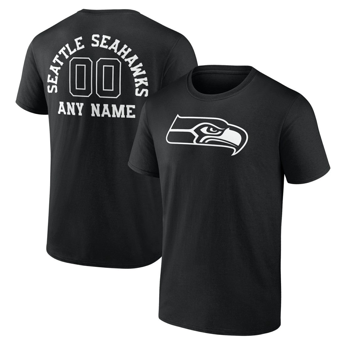 NFL Seattle Seahawks Personalized Name & Number Monochrome T-Shirt