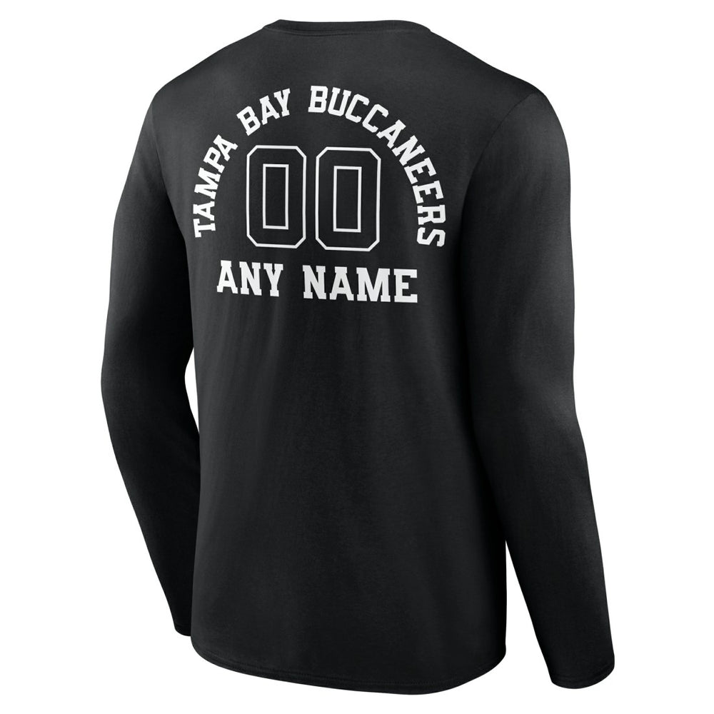 NFL Tampa Bay Buccaneers Personalized Name & Number Monochrome Long Sleeve T-Shirt