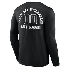NFL Tampa Bay Buccaneers Personalized Name & Number Monochrome Long Sleeve T-Shirt