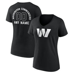 NFL Washington Commanders Women's Personalized Name & Number Monochrome V-Neck T-Shirt