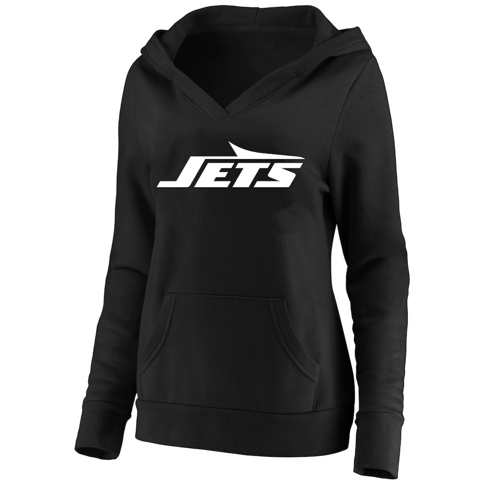 NFL New York Jets Women's Plus Size V-Neck Pullover Hoodie