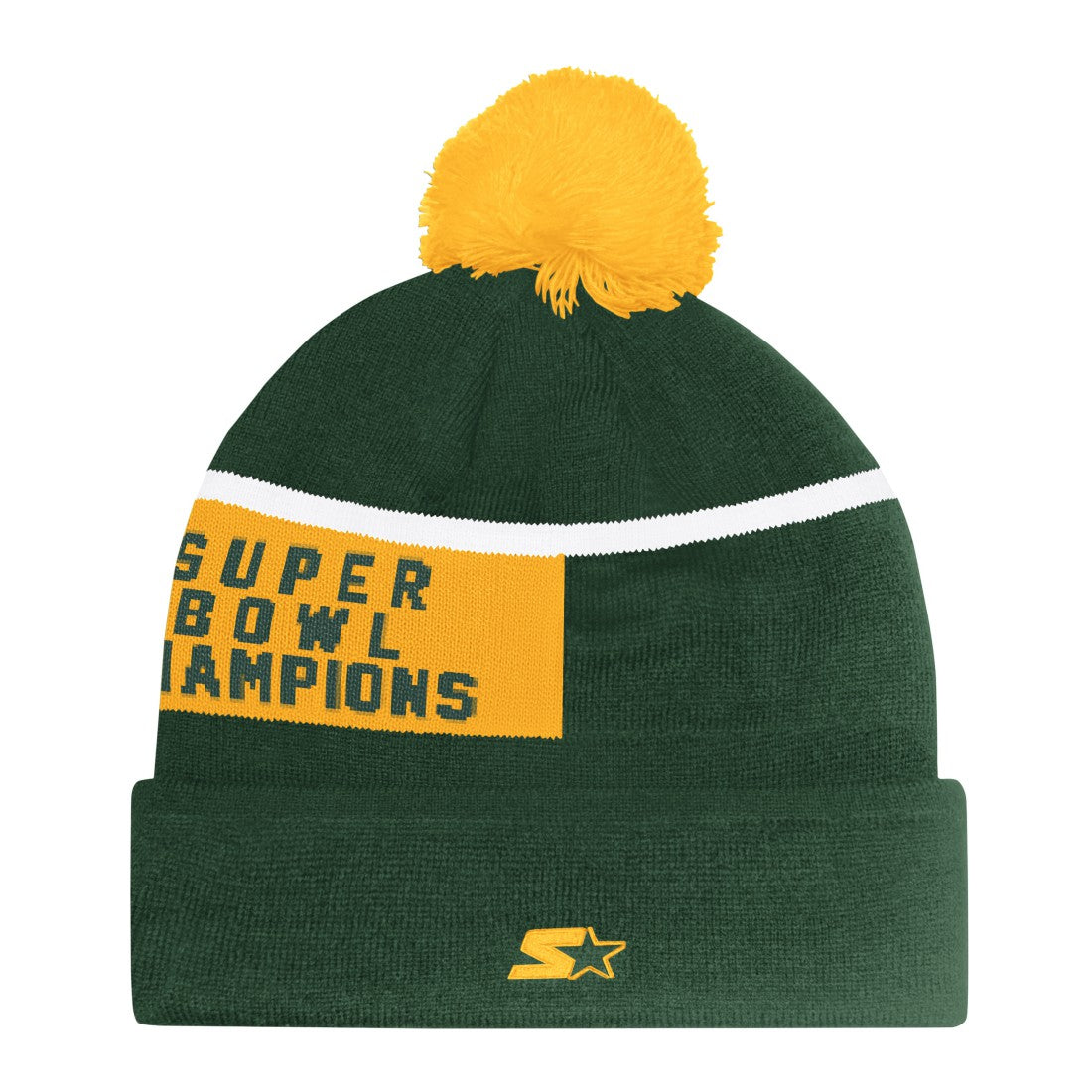 NFL Green Bay Packers Starter Unisex Chyron Cuffed Knit Hat with Pom
