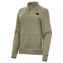 NFL New England Patriots Antigua Women's Crush Quarter-Zip Top