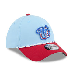 Washington Nationals 2025 Fourth of July 39THIRTY Flex Hat - Light Blue/Red | New Era