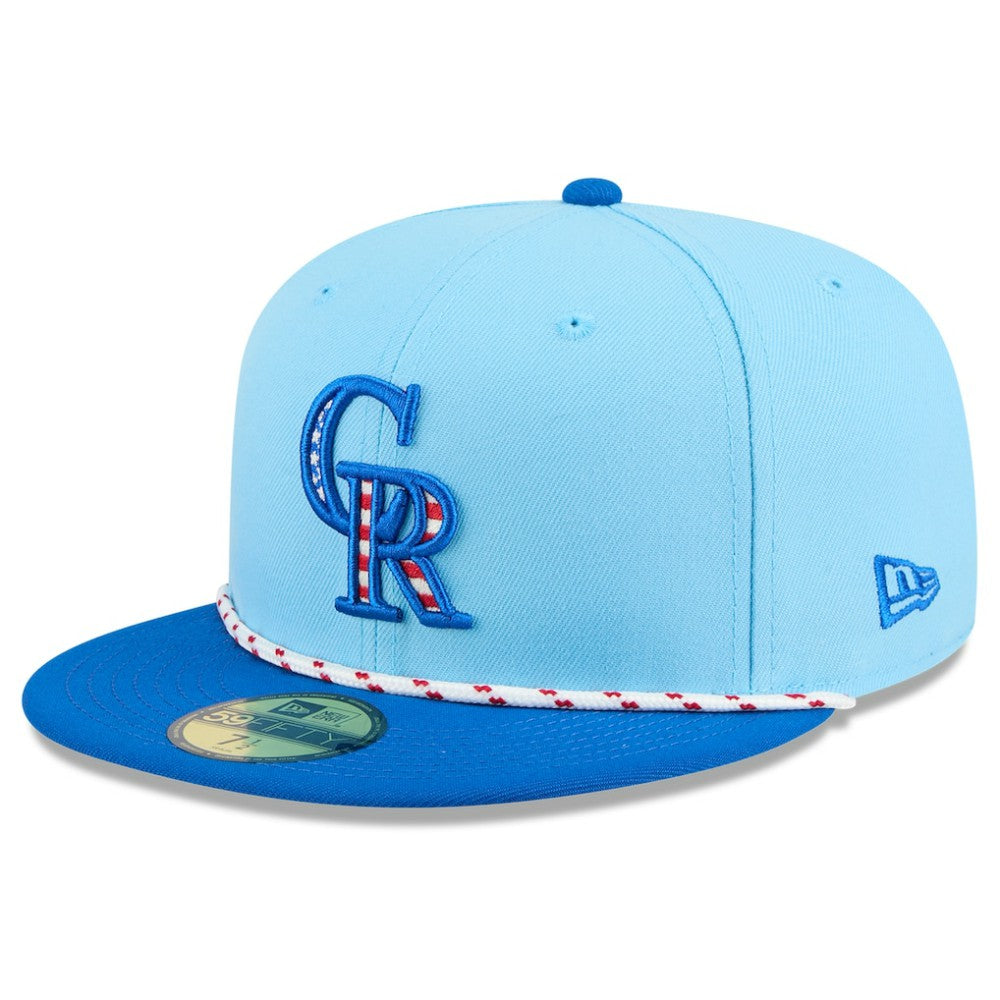 Colorado Rockies 2025 Fourth of July 59FIFTY Fitted Hat - Light Blue/Blue | New Era