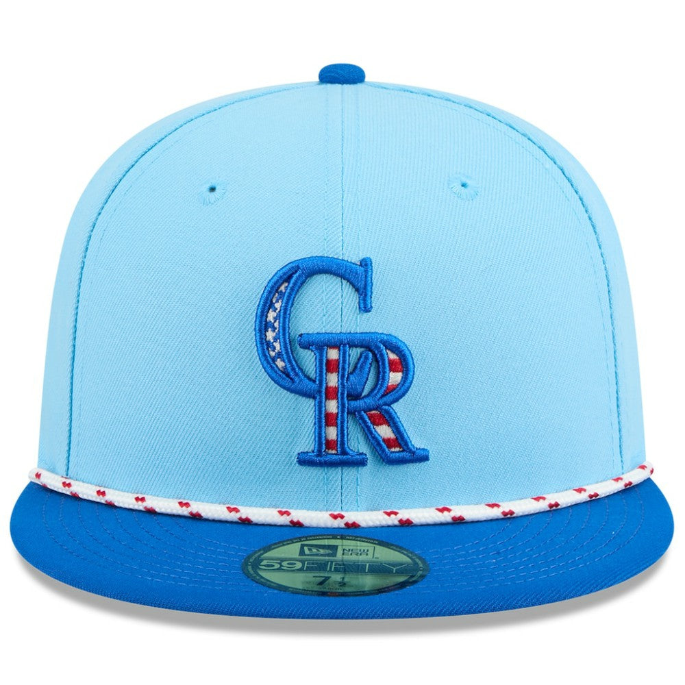 Colorado Rockies 2025 Fourth of July 59FIFTY Fitted Hat - Light Blue/Blue | New Era