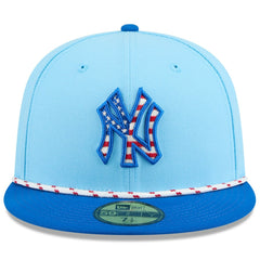 New York Yankees 2025 Fourth of July 59FIFTY Fitted Hat - Light Blue/Blue | New Era