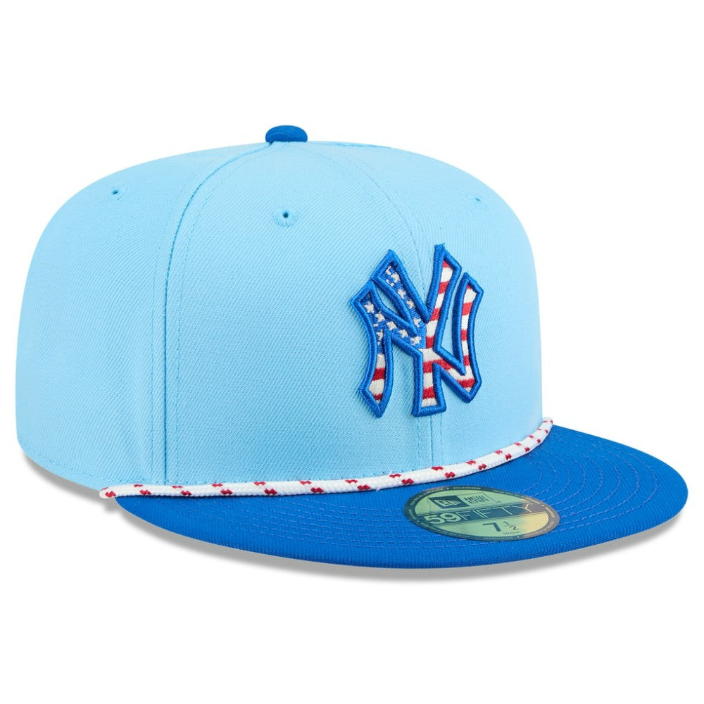 New York Yankees 2025 Fourth of July 59FIFTY Fitted Hat - Light Blue/Blue | New Era