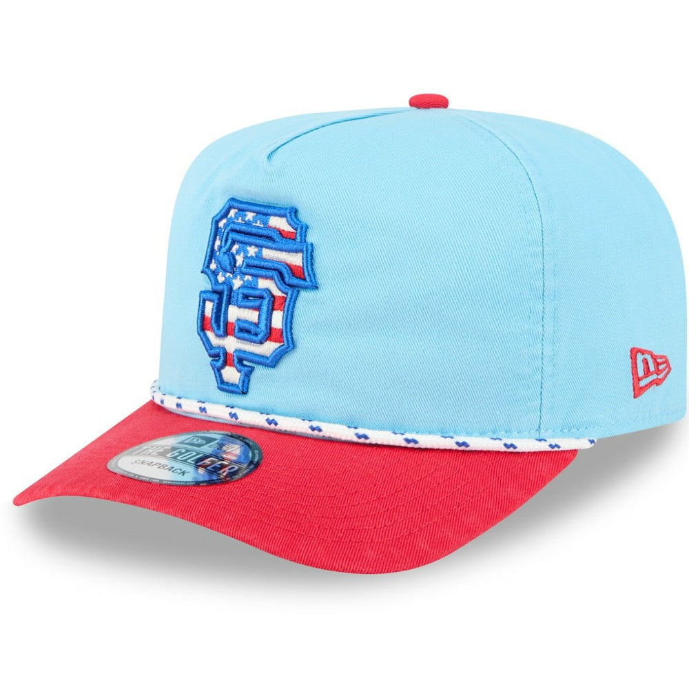 San Francisco Giants 2025 Fourth of July Golfer Snapback Hat - Light Blue/Red | New Era