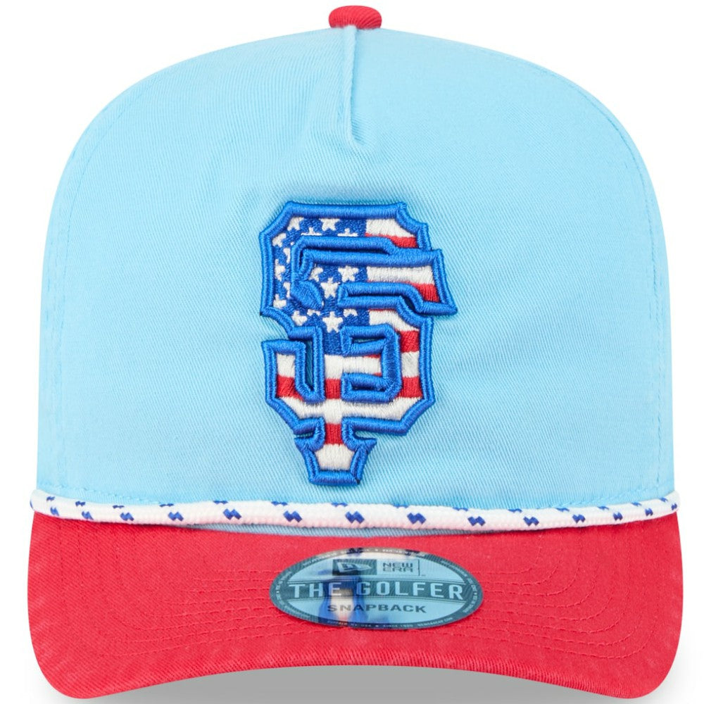 San Francisco Giants 2025 Fourth of July Golfer Snapback Hat - Light Blue/Red | New Era