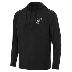 NFL Las Vegas Raiders Antigua Spikes Raglan Quarter-Zip Hoodie