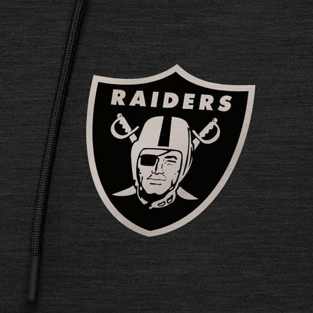 NFL Las Vegas Raiders Antigua Spikes Raglan Quarter-Zip Hoodie