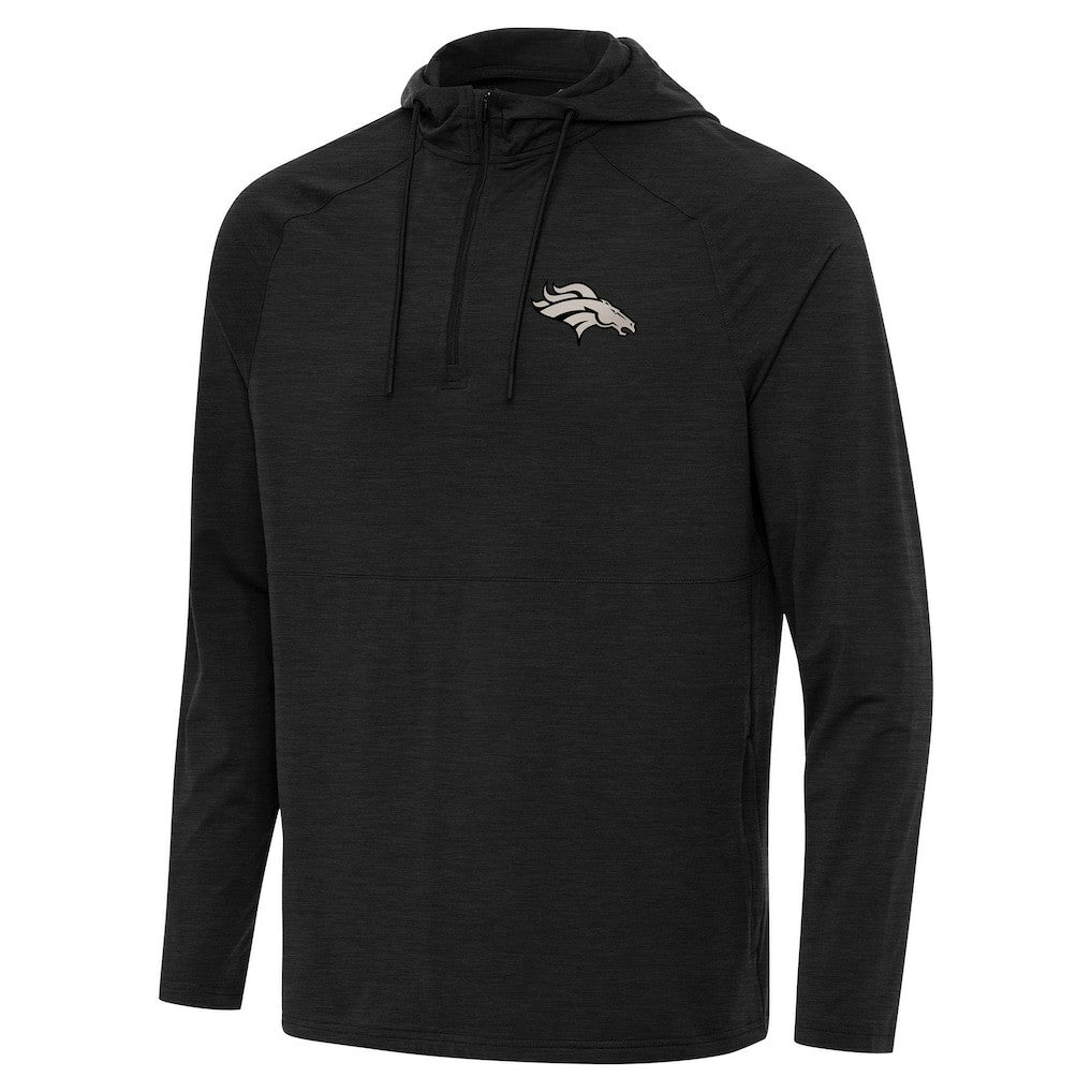 NFL Denver Broncos Antigua Spikes Raglan Quarter-Zip Hoodie